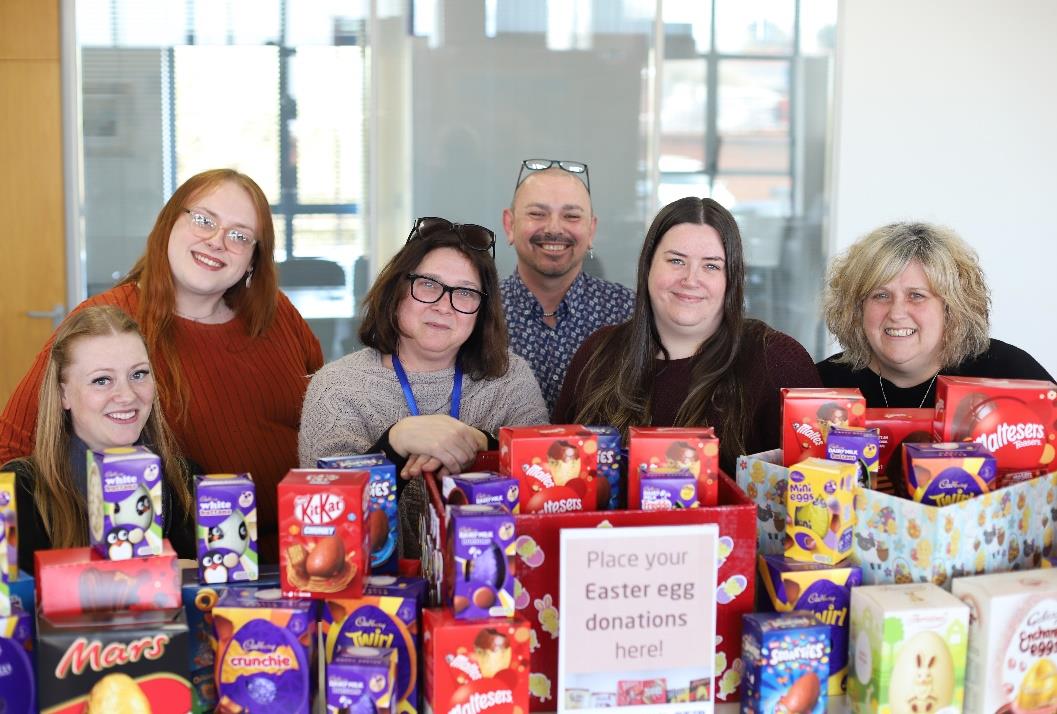 Hills donates Easter treats to STEP Swindon