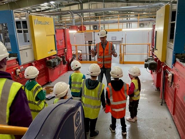 Lucky youngsters tour Materials Recycling Facility in Calne