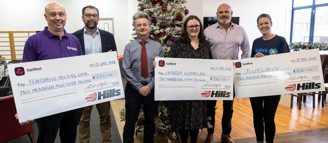 The Hills Group celebrates the season of giving with charity donations.