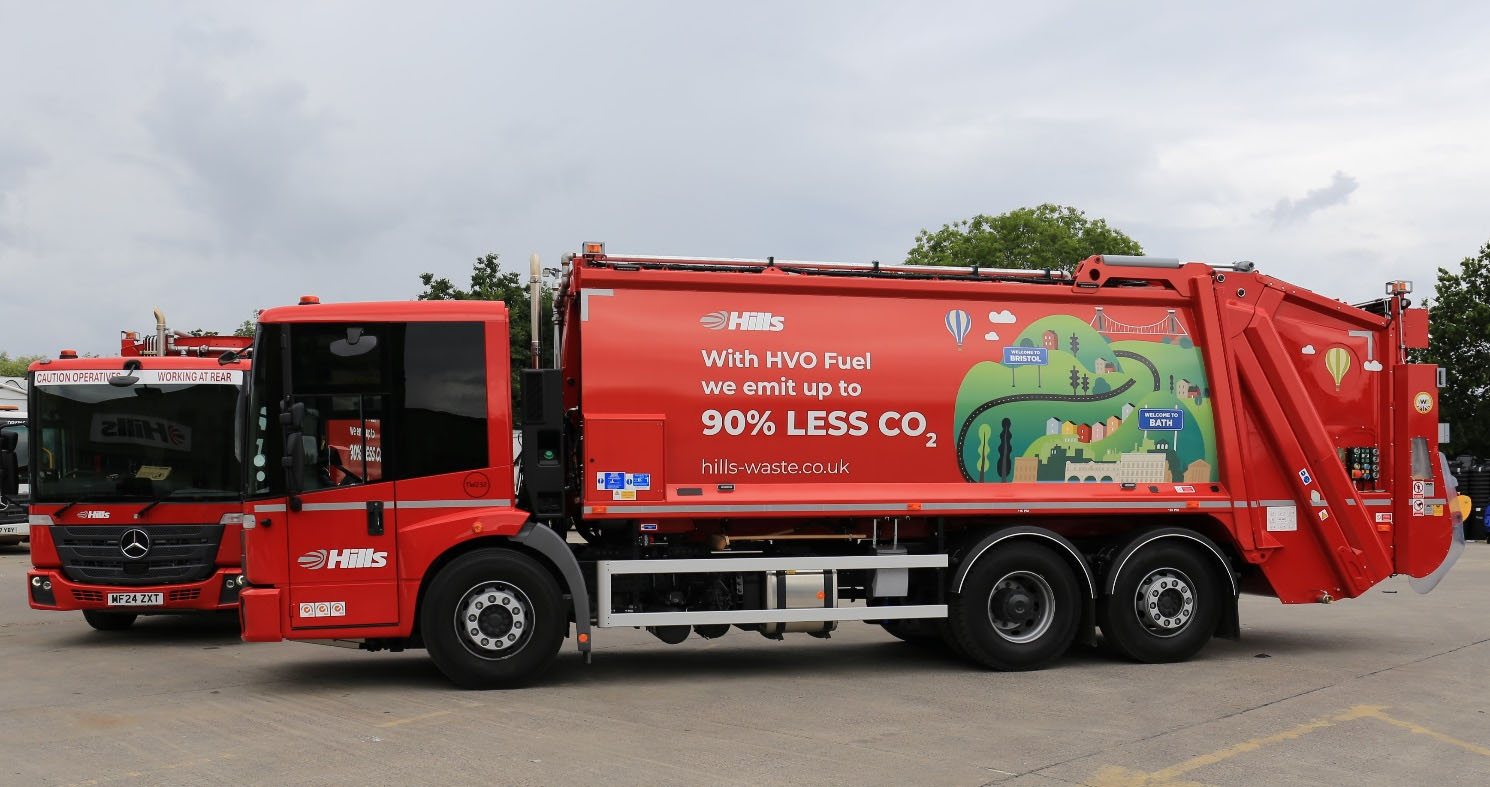 New Hills’ trucks take HVO message to the   streets of Bristol & Bath